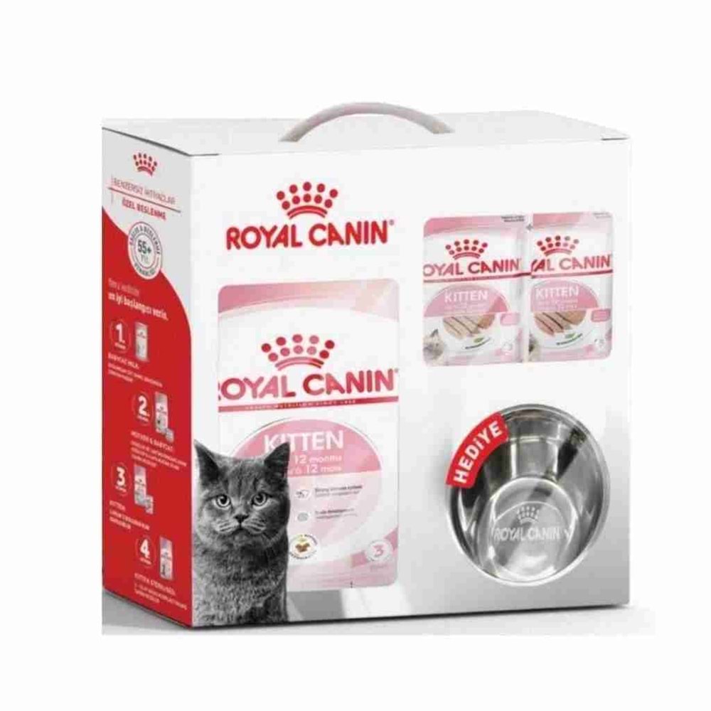 Royal Canin Kitten 2 Kg + 6 Adet Yaş Mama + 8 Oz. Mama Tası (Premia Bundle)