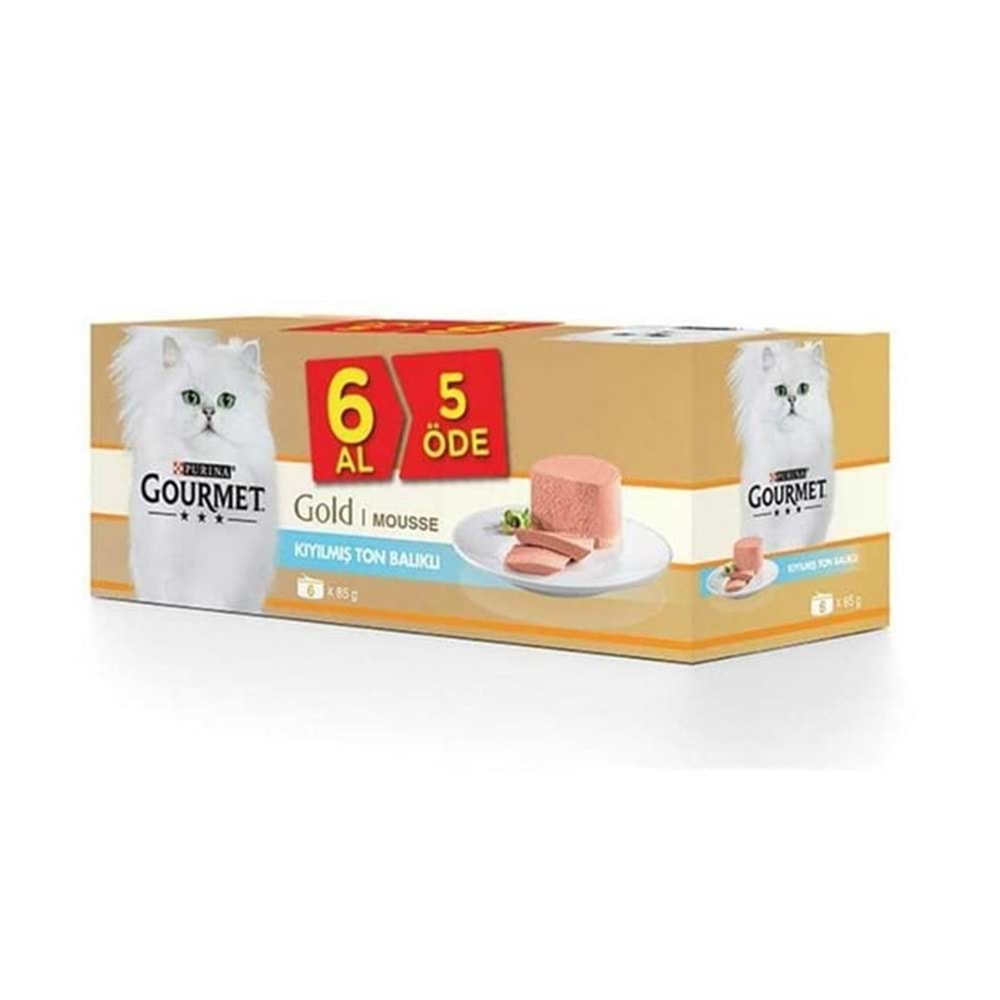 Gourmet Gold Kıyılmış Ton Balıklı Kedi Konserve 85 Gr 6 AL 5 ÖDE