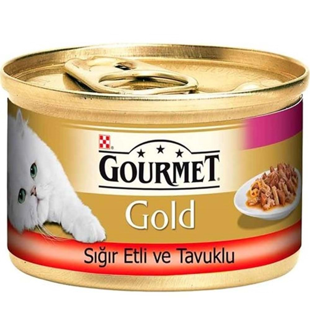 Gourmet Gold Sığır Etli Tavuklu Kedi Konservesi 85Gr