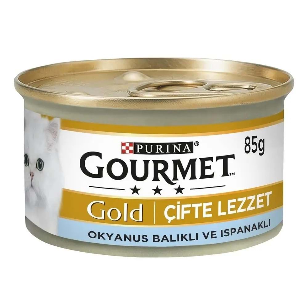 Gourmet Gold Ispanak Soslu Ve Okyanus Balıklı Kedi Konservesi 85 Gr