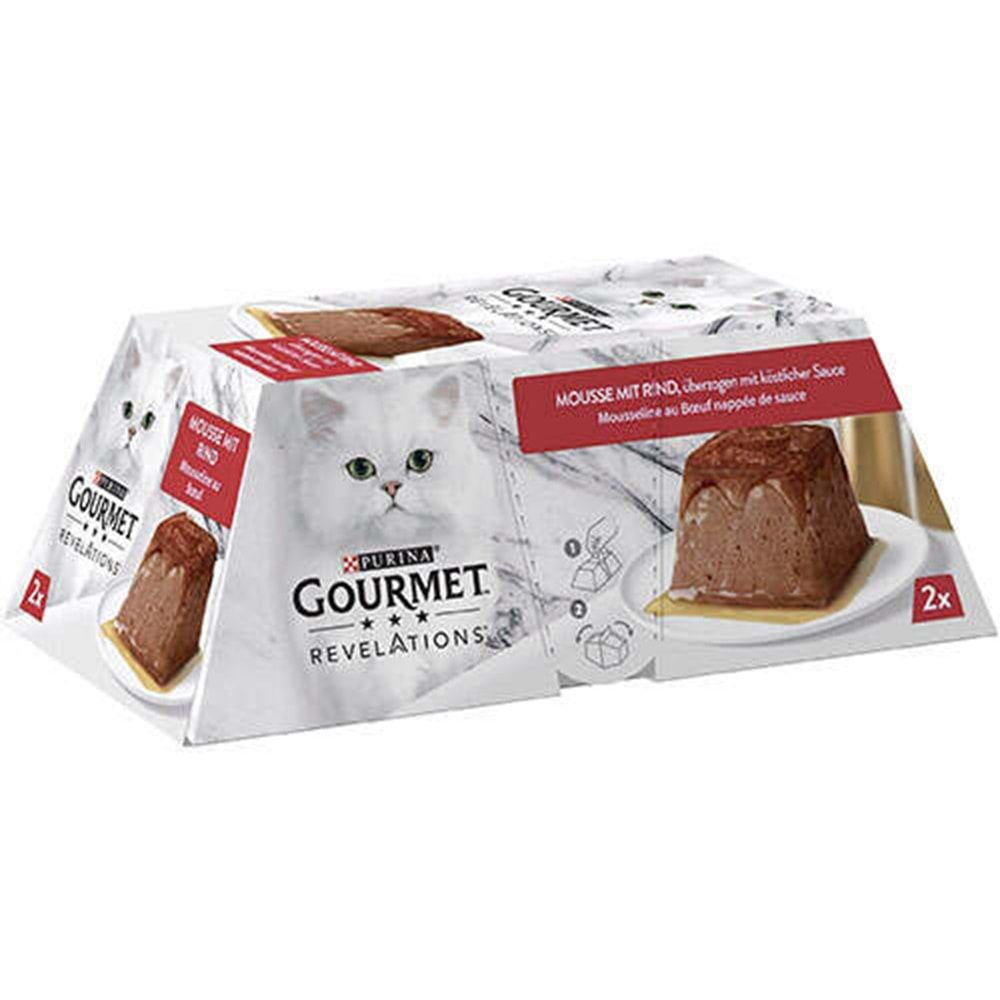 Gourmet Revelations Sığır Etli Kedi Yaş Maması 2 x 57 Gr