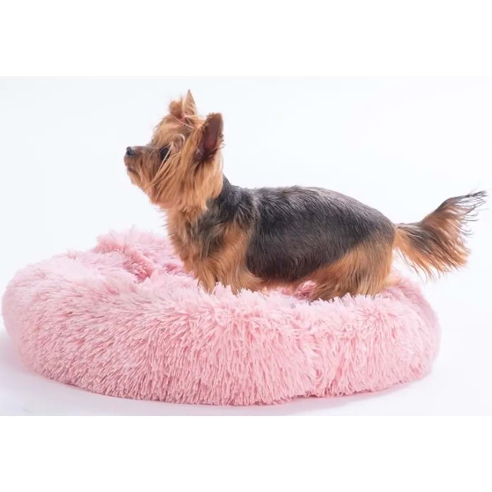 Pembe Donut Kedi Köpek Yatağı-M