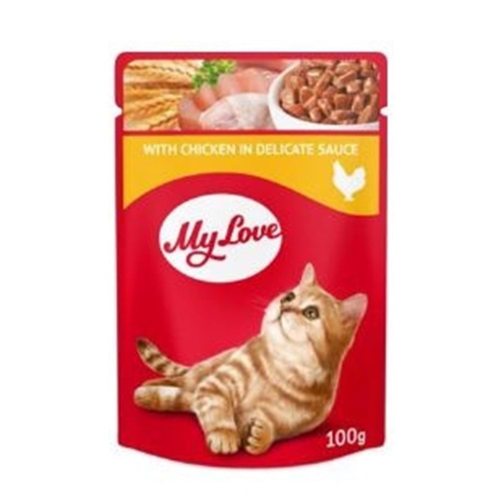 My Love Sos İçinde Tavuk Etli Pouch Kedi Maması 100 gr