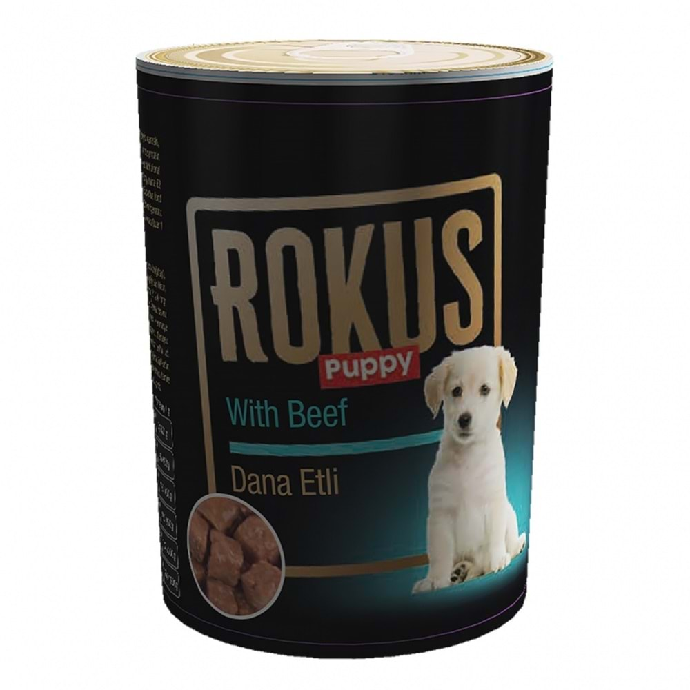 Rokus Dana Etli Yavru Köpek Konservesi 410g