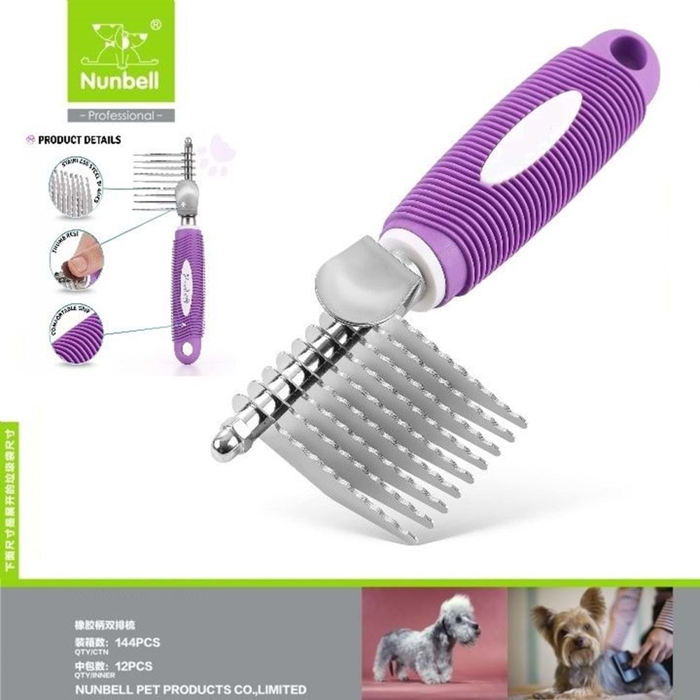 Nunbell Kıtık Açıçı Ve Tüy Tarama Tarağı
