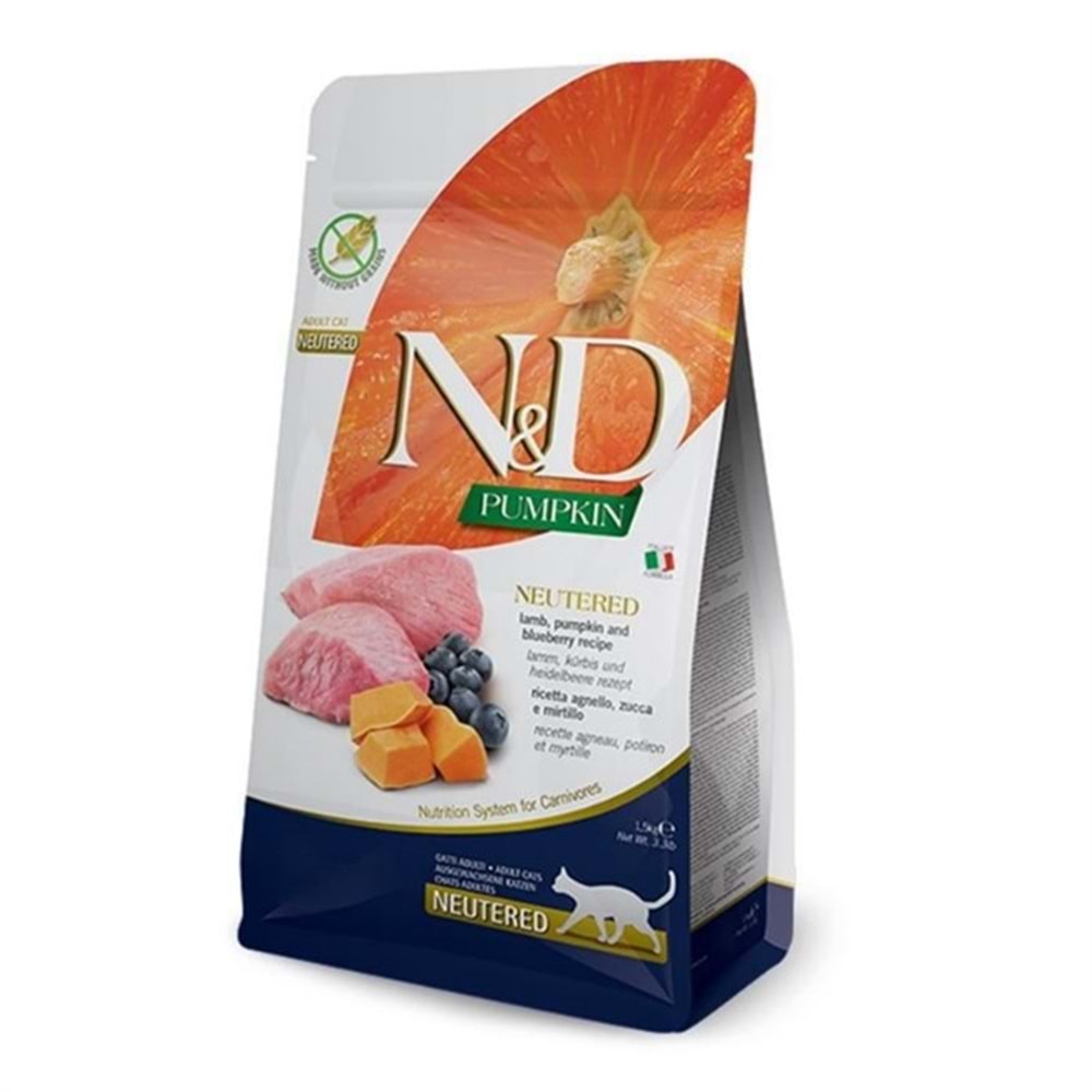 N&D Pumpkın Kuzu ve Yaban Mersini Neutered 5Kg