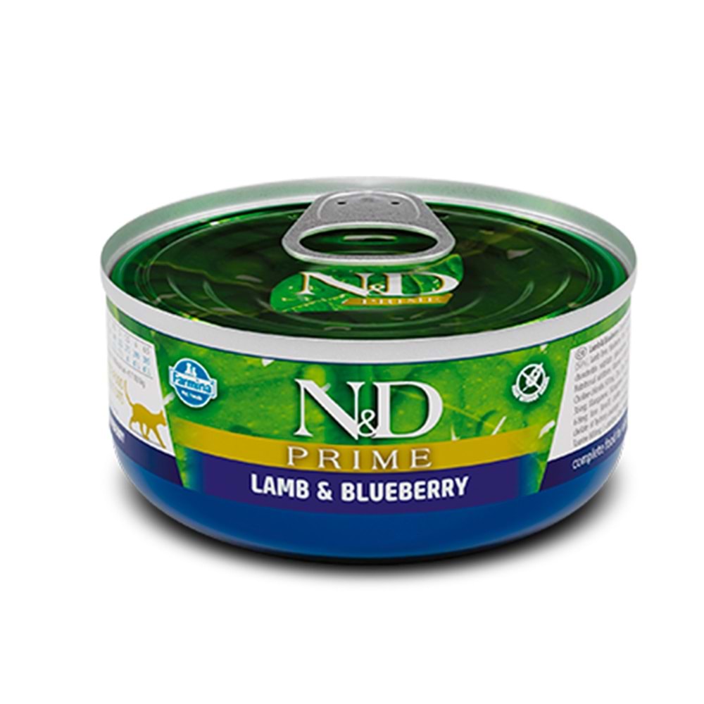 N&D Prime Kedi Konserve Kuzu & Yaban Mersini 80 Gr