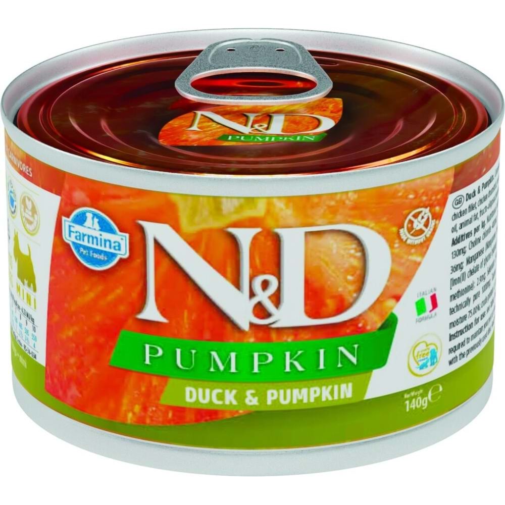 N&D Pumpkin Köpek Konserve Ördek & Balkabağı Mini 140 Gr