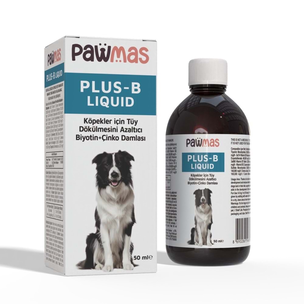 Pawmas Plus-B Köpek Biyotin & Çinko Damlası 50 Ml