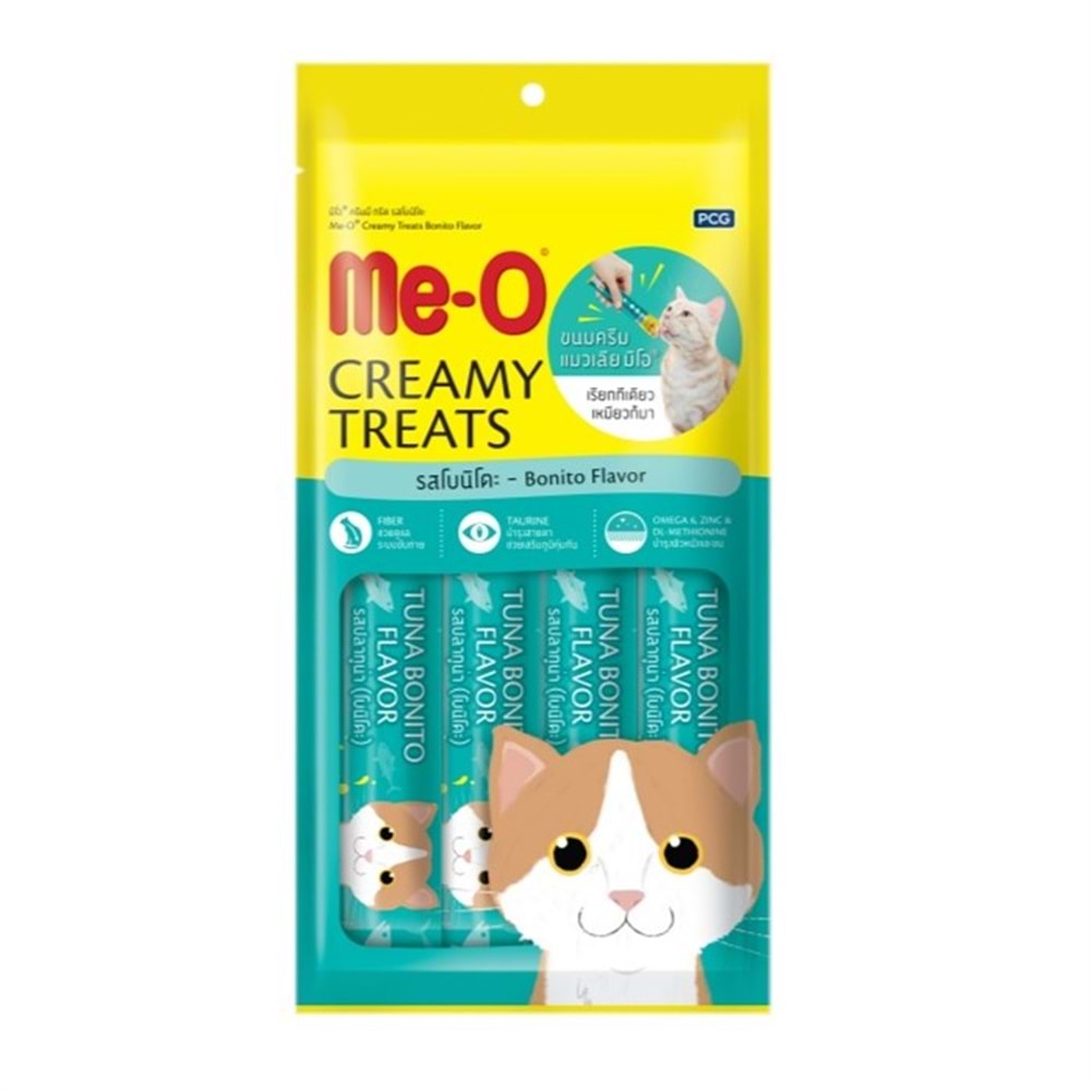 Meo Kremalı Kurutulmuş Ton Balıklı Sıvı Kedi Ödülü 4x15gr