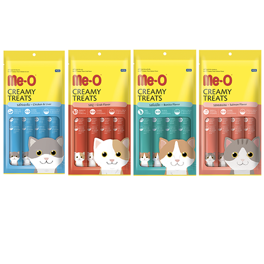 Meo Kremalı Ton Balığı & Domates Lezzetli Krema Kedi Ödülü 4x15 Gr