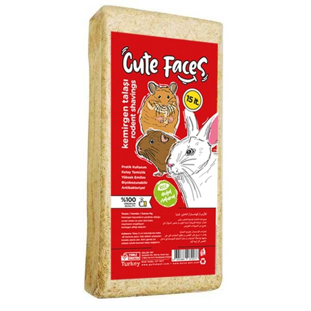 Cute Faces Kemirgen Talaşı 15 Lt