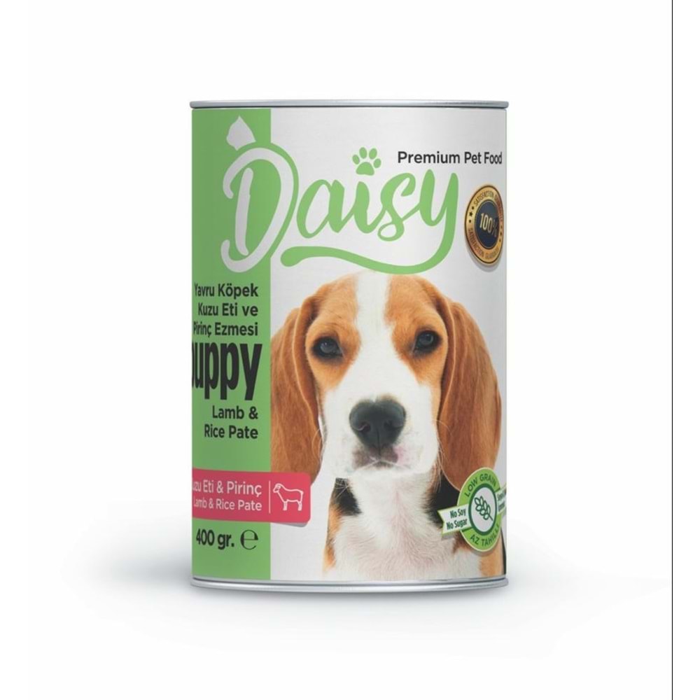 Daisy Tahılsız Pate Kuzu Etli Pirinçli Yavru Köpek Konserve 400 gr