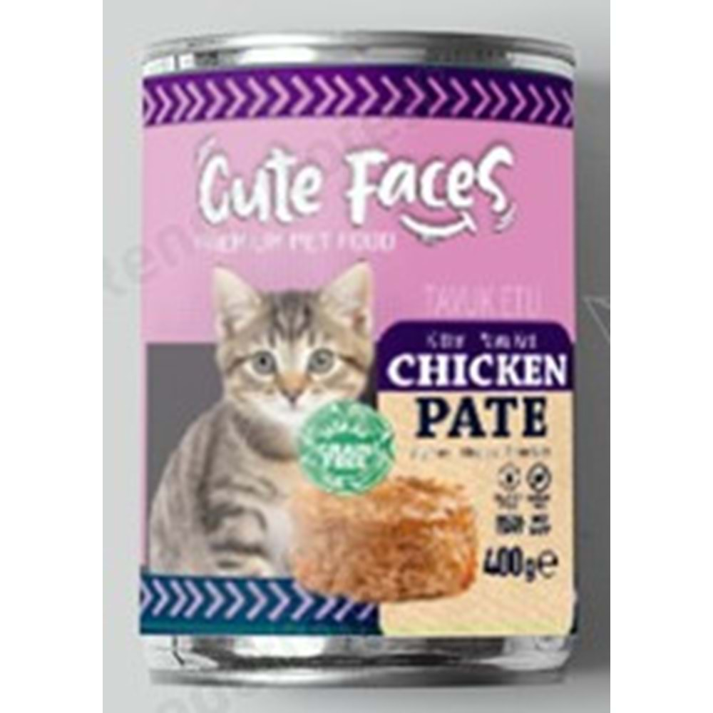 Cute Faces Tahılsız Pate Tavuk Etli Yavru Kedi Konserve 400 gr