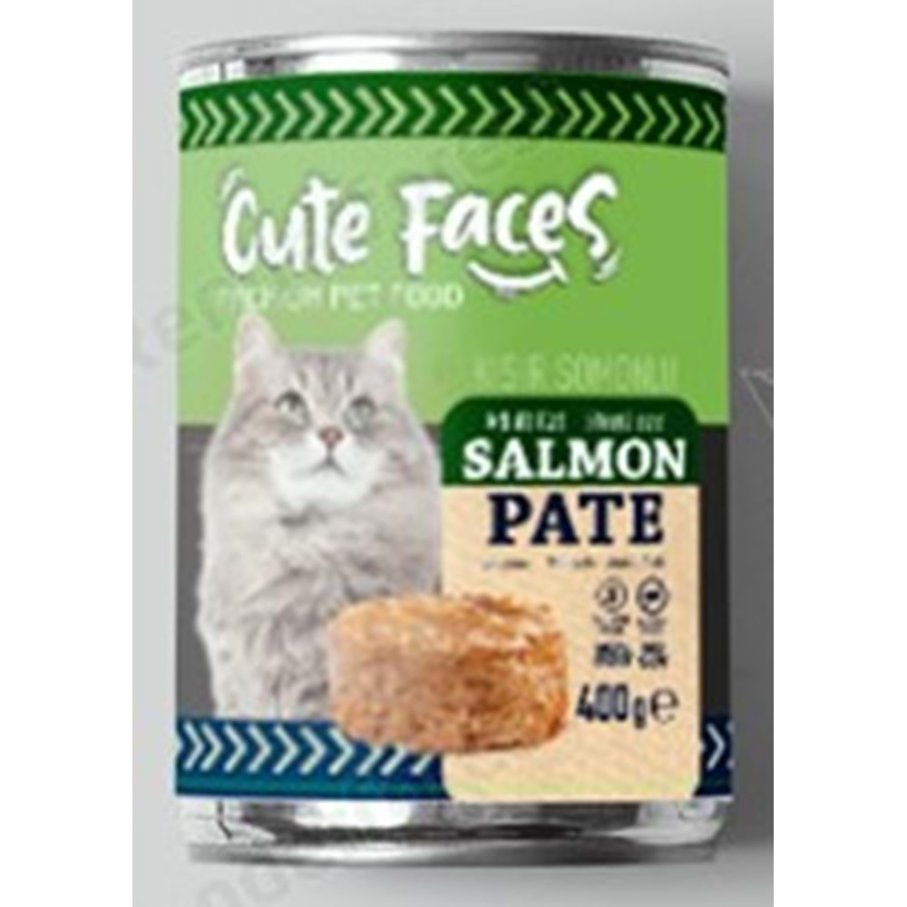 Cute Faces Tahılsız Pate Somonlu Steril Kedi Konserve 400 gr