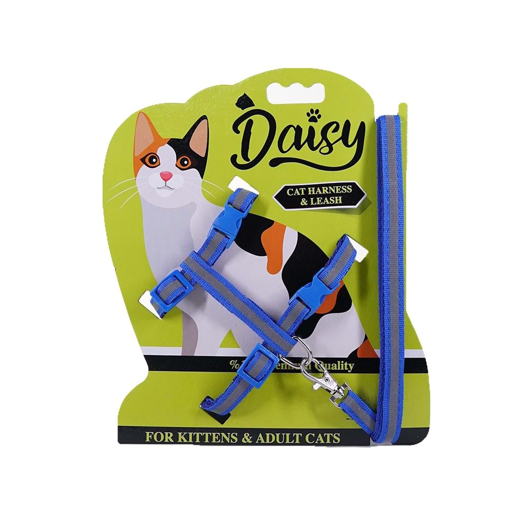 Daisy Reflektörlü Kedi Takım Bel Tasması