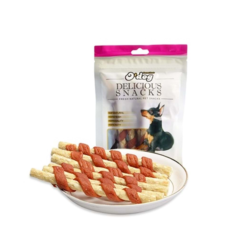 O Dog Kuzu Parçacıklı Sargılı Köpek Ödülü 100 Gr