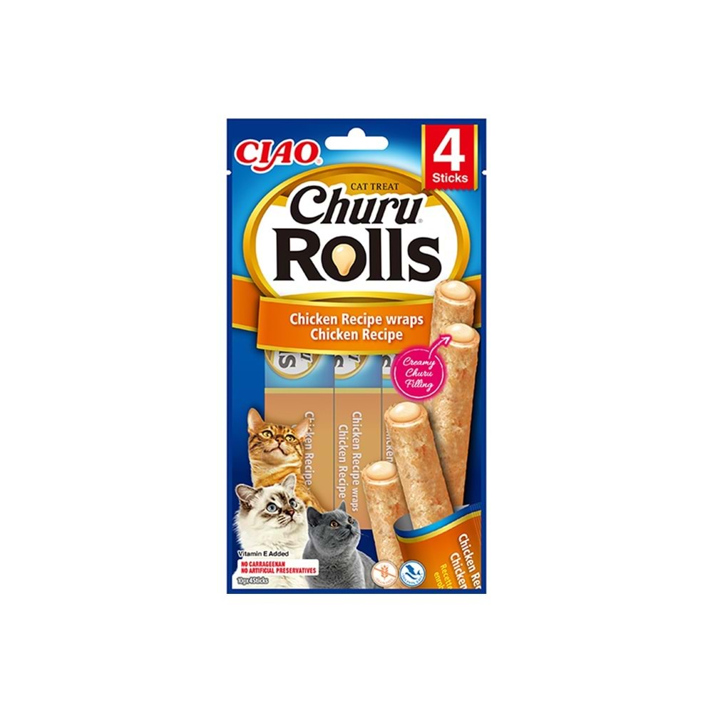 Churu Rols Sticks Tavuk Sargılı Kedi Ödül Maması 4x10 GR.