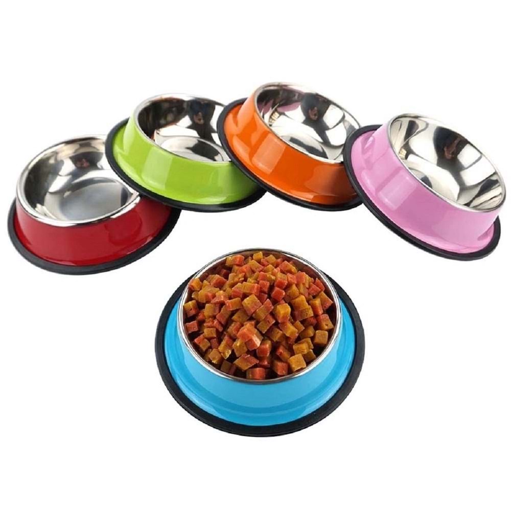 Renkli Metal Mama Kabı 18 cm