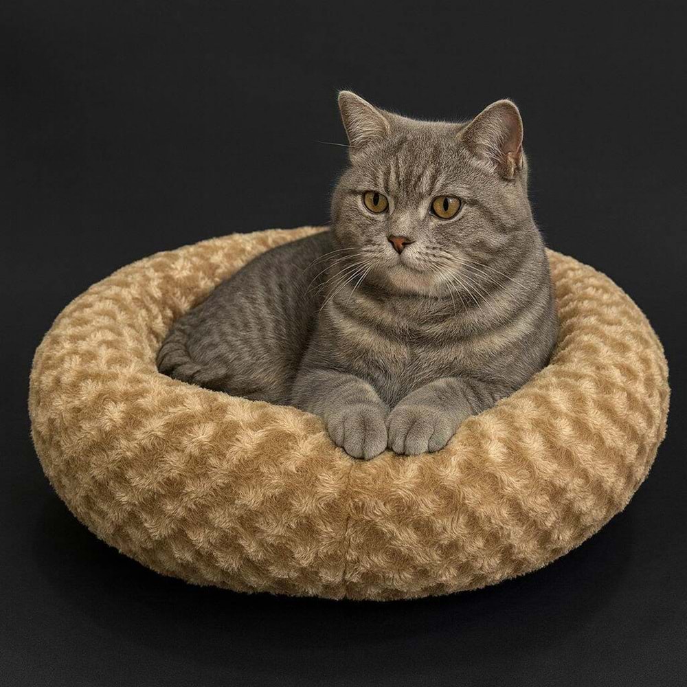 Simit Yatak Peluş A.Kahve 55X55Cm
