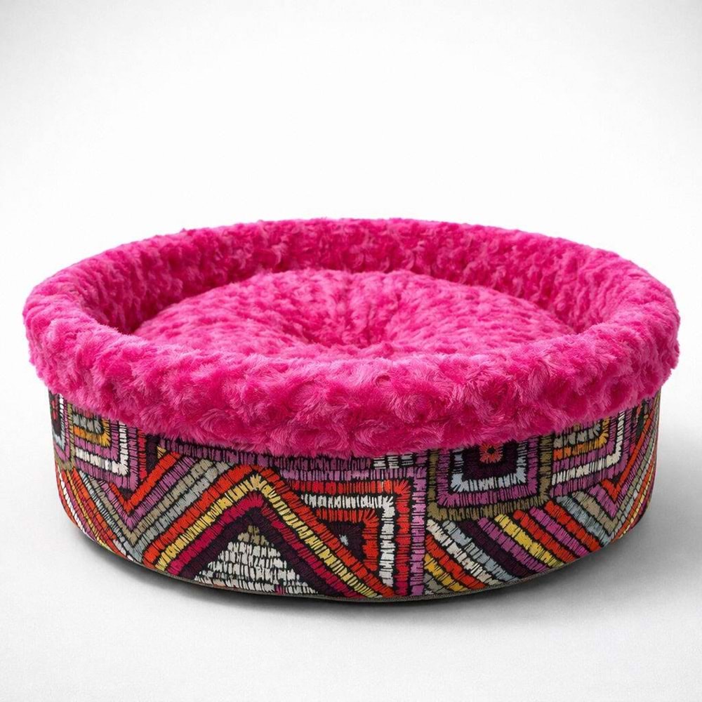 Speciel Peluş Simit Yatak Pembe 50X50X15Cm