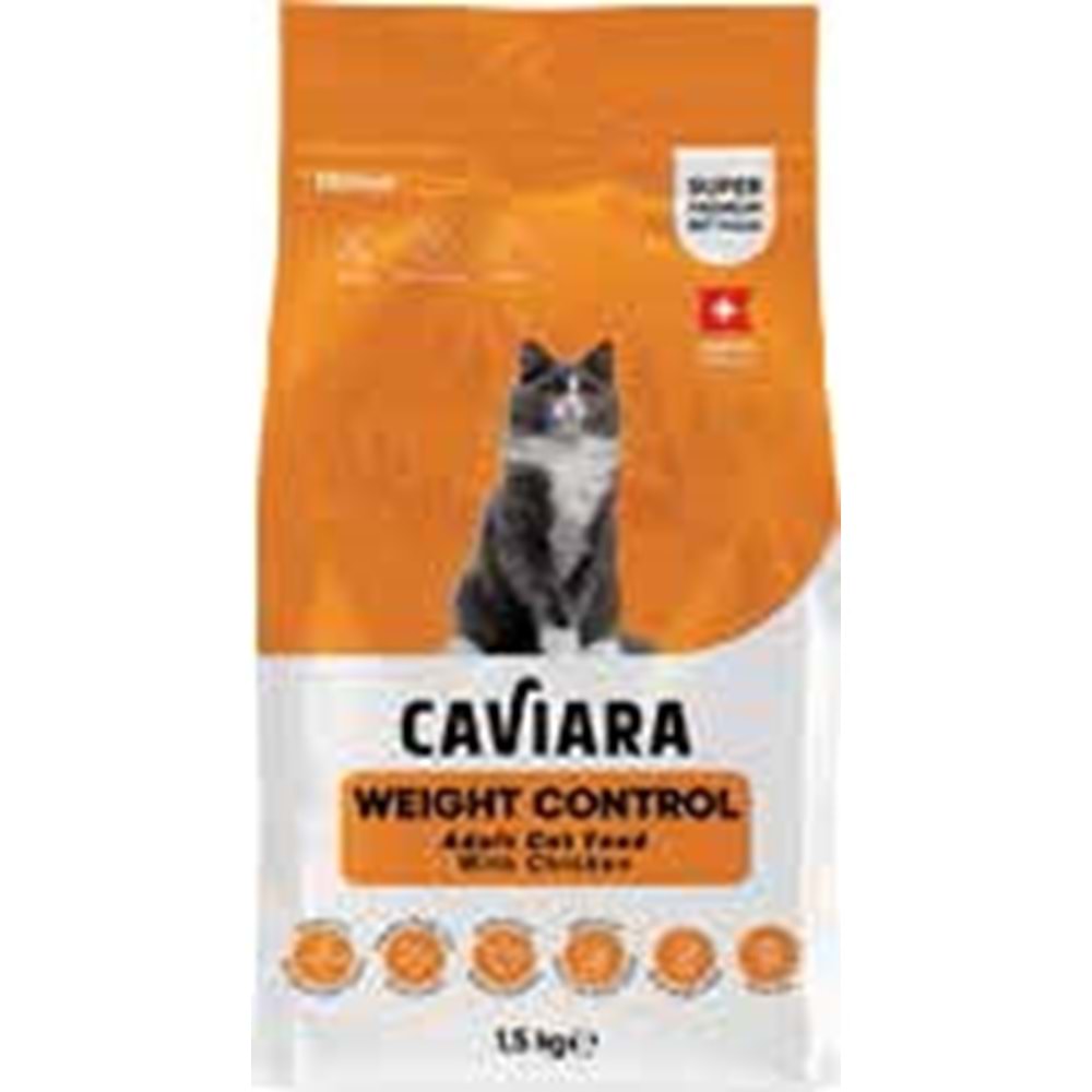 Caviara Kilo Kontrol Tavuklu Yetişkin Kedi Maması 1,5 Kg