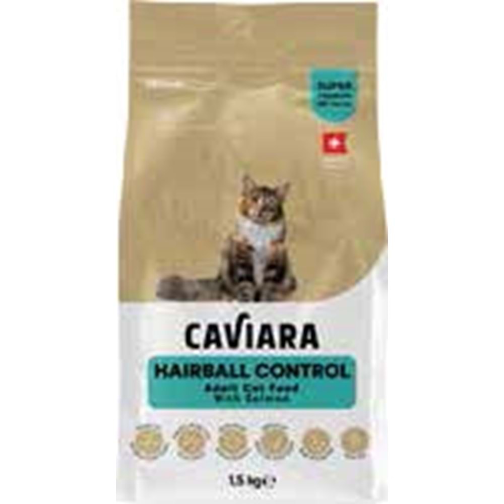 Caviara Hairball Kontrol Somonlu Yetişkin Kedi Maması 1,5 Kg