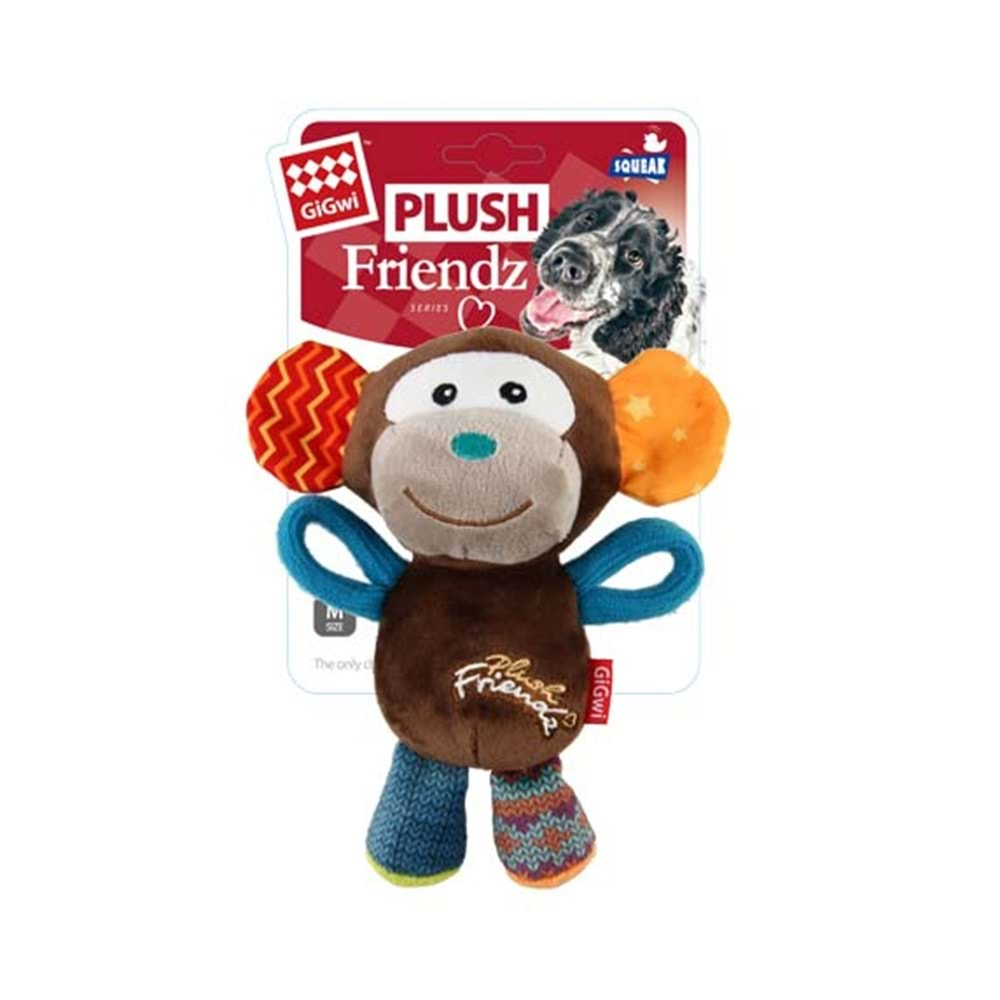 Plush Friendz Sesli Maymun Peluş Köpek Oyuncağı