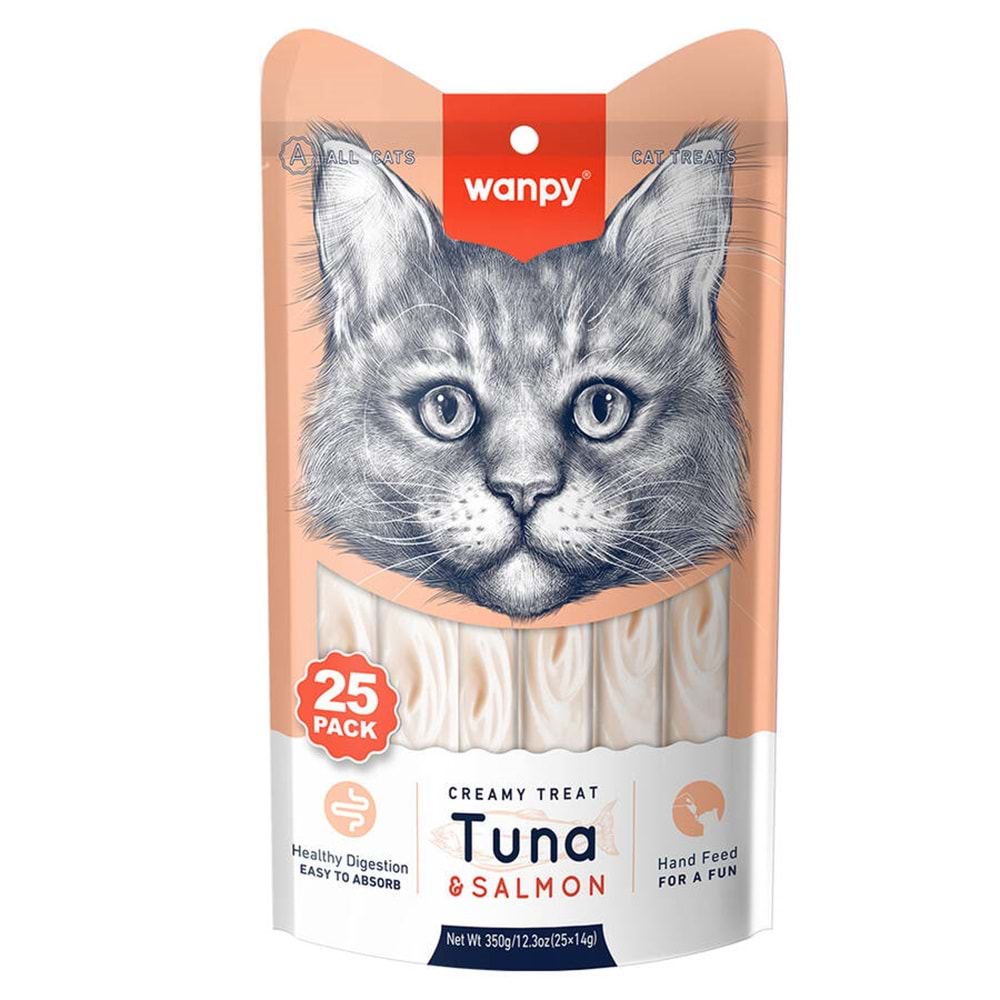 Wanpy Ton&Somon 25*14Gr Krema Kedi Ödülü