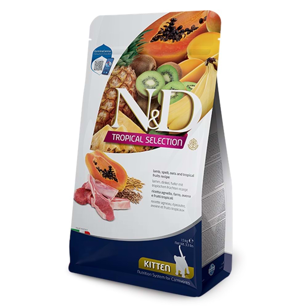 N&D TROPICAL SELECTION KITTEN LAMB 1,5 kg