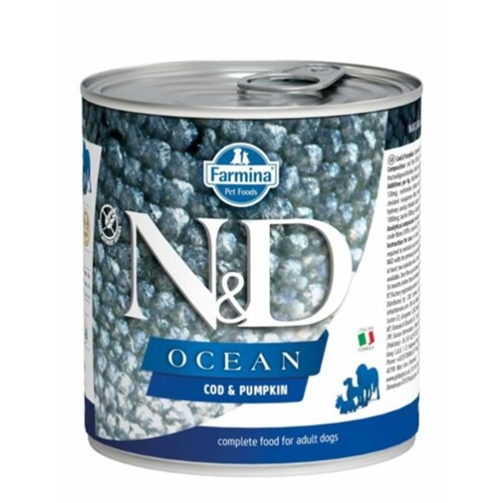 N&D Ocean Codfısh & Pumpkın - Morina Balığı & Balkabağı Köpek Konserve 285 Gr