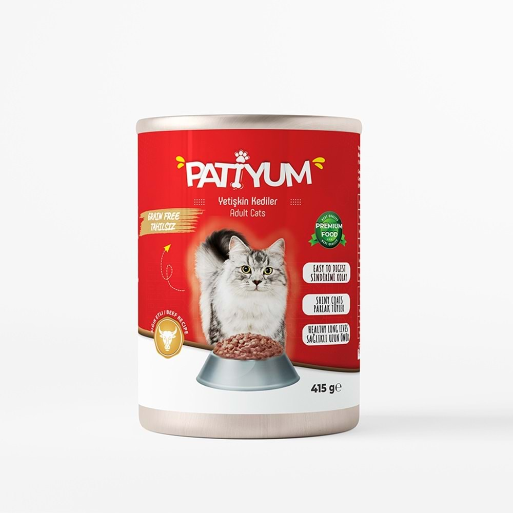 Patiyum Pate Sığır Etli Kedi Konservesi 400 Gr