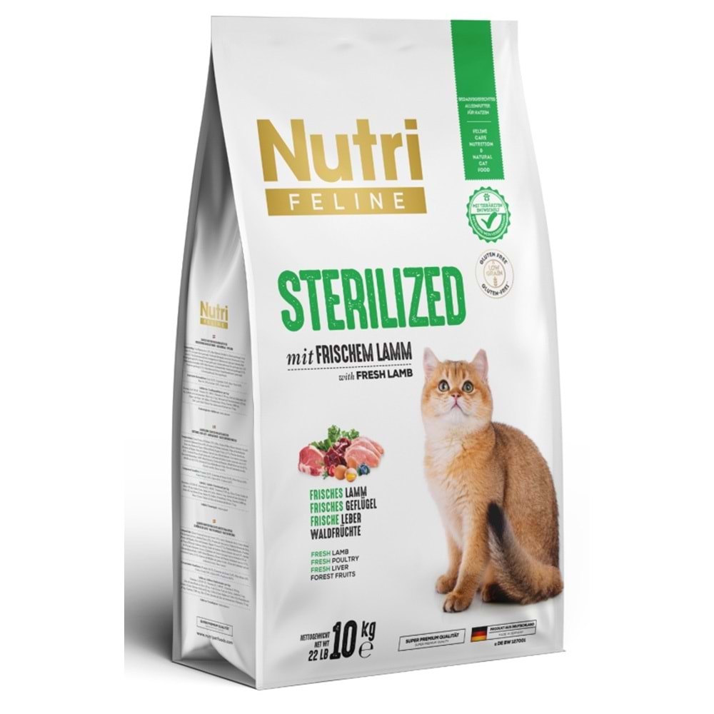 Nutri Feline Sterilized Lamb 10 kg
