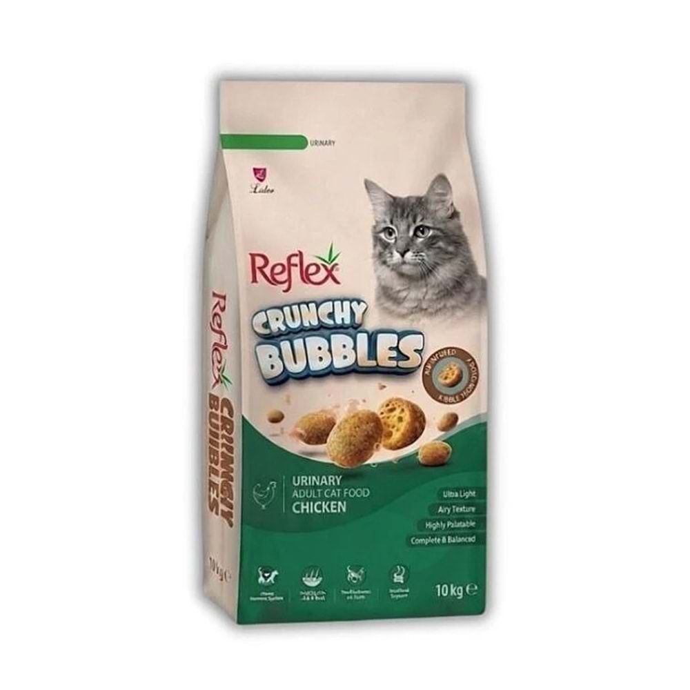 Reflex Crunchy Bubbles Urinary Tavuklu Yetişkin Kedi Maması 10 Kg
