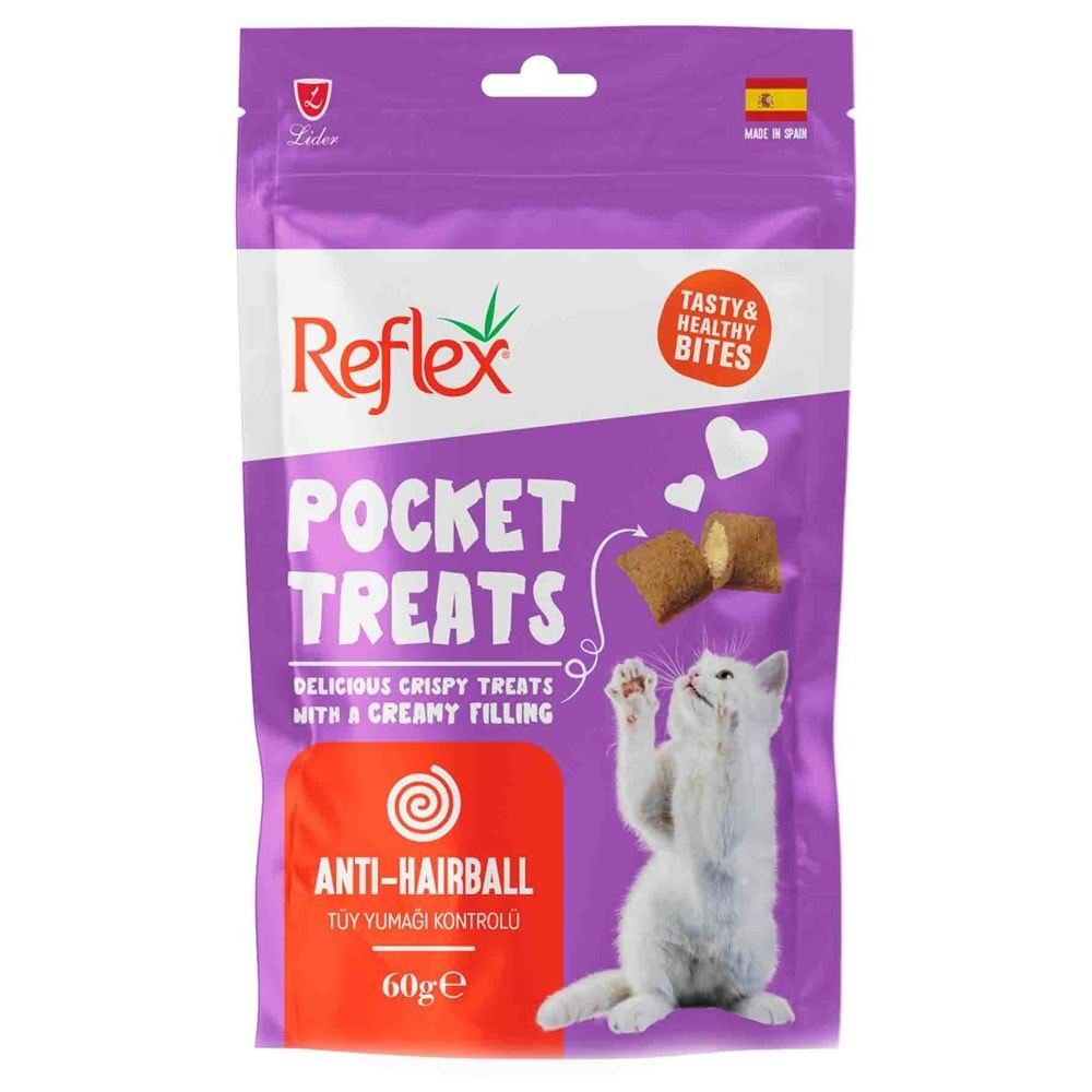 Reflex Pocket Treats Hairball Control 60G