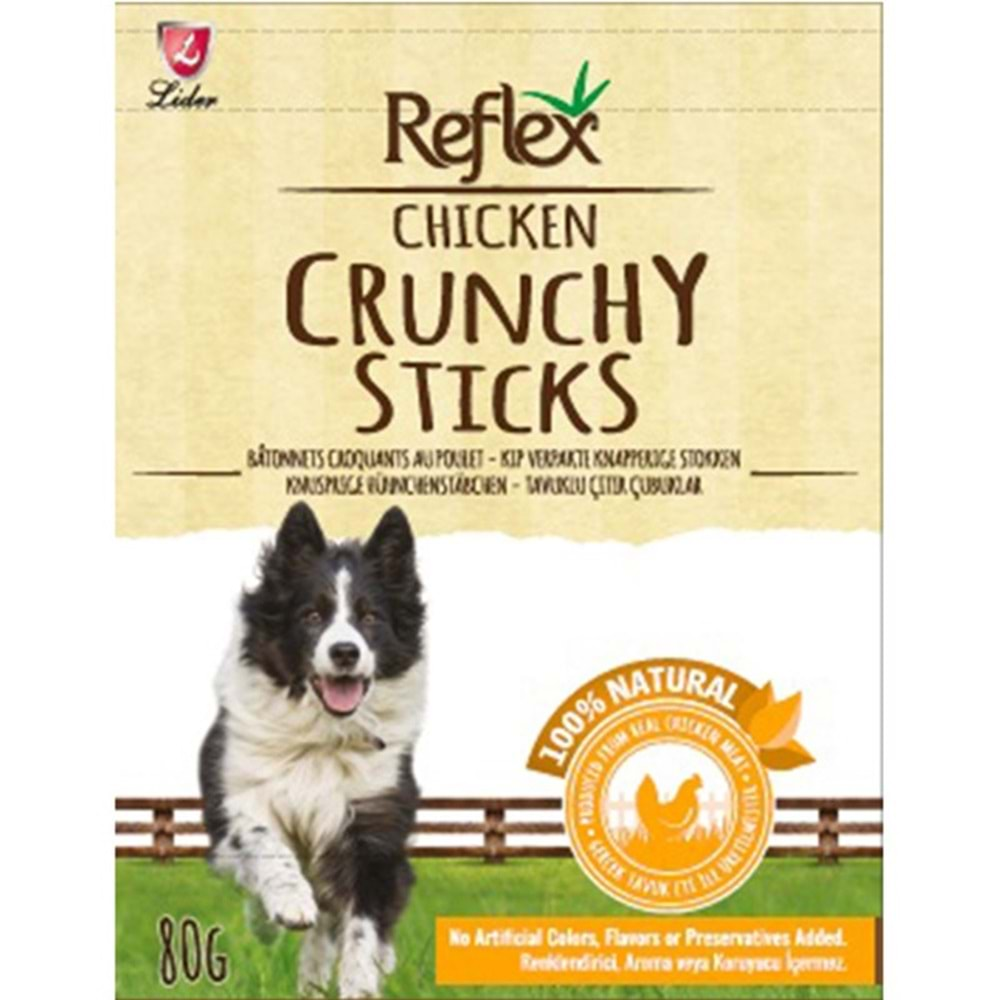 Reflex Köpek Tavuk Parçalı Çıtır Çubuk 80 Gr