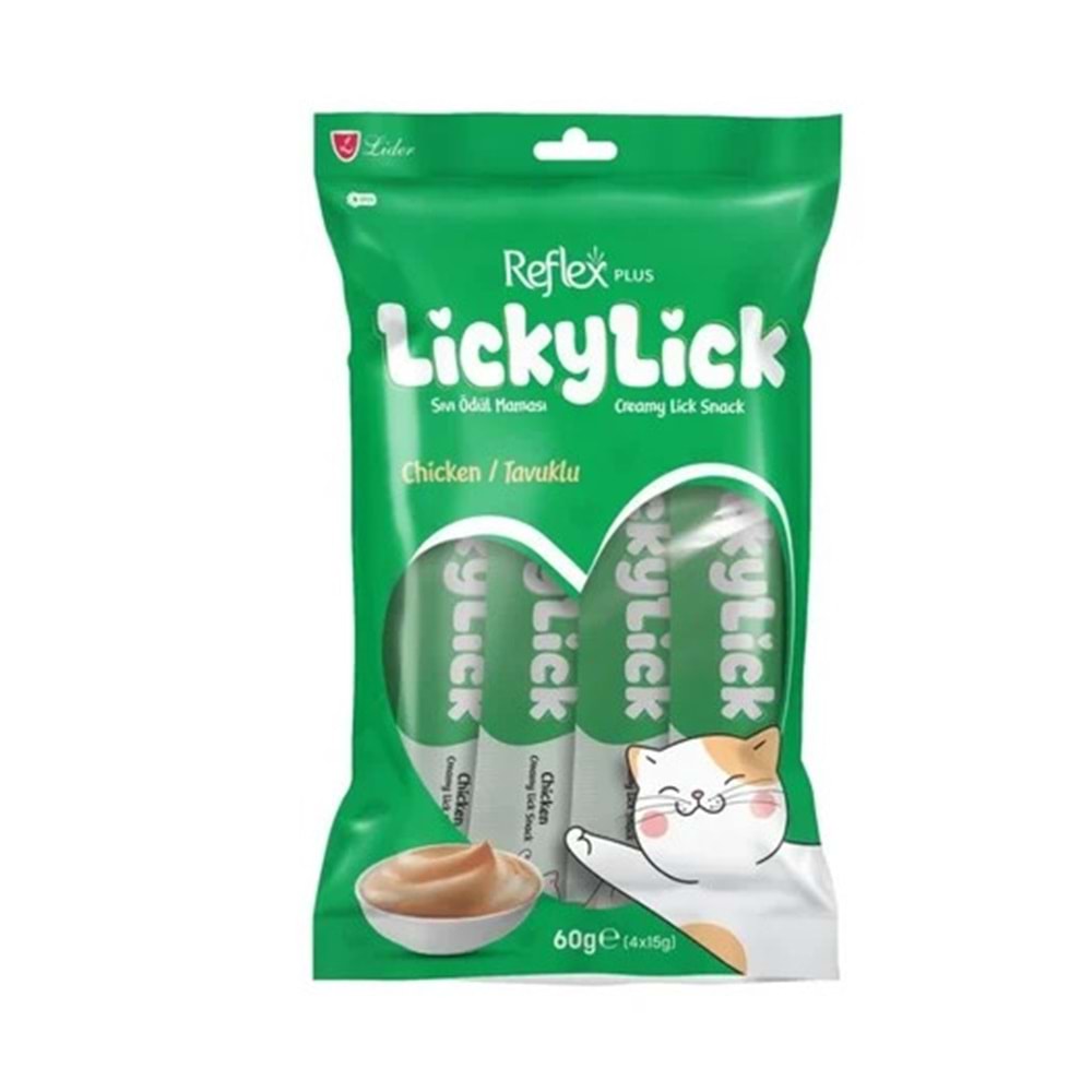 Reflex Plus Lickylick Tavuklu Kedi Sıvı Ödül Maması 4x15gr