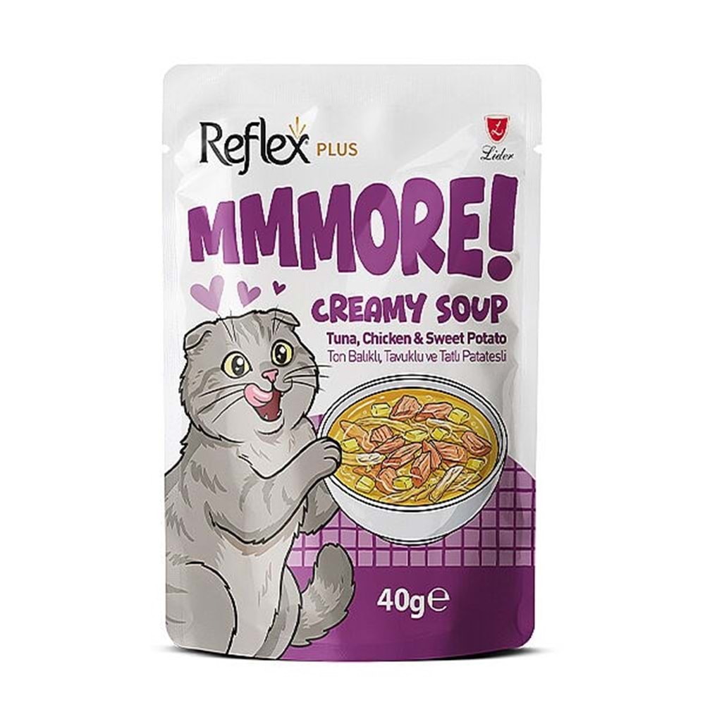 Reflex Plus MMore Ton Balıklı Tavuklu Talı Patatesli Kedi Çorbası 40 Gr