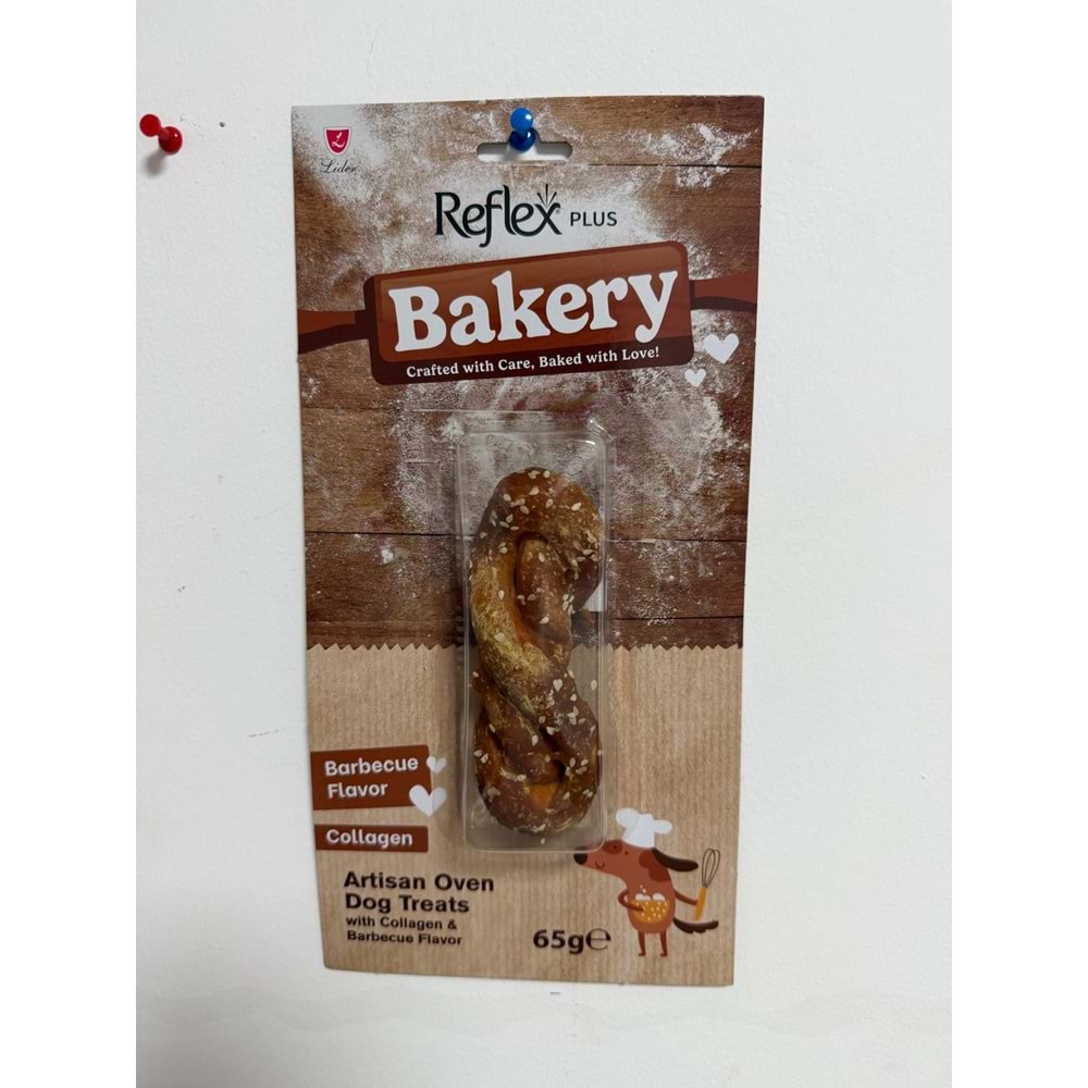 Reflex Plus Bakery Barbekü Aromalı Kolajenli Burgu Ekmek Çiğnemelik Köpek Ödül Maması 65 G