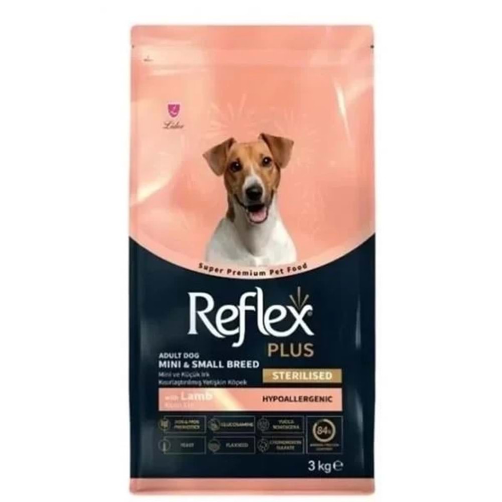 Reflex Plus Kuzu Etli Mini ve Küçük Irk Kısırlaştırılmış Köpek Maması 3kg