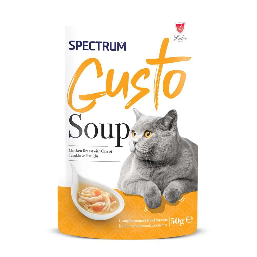 Spectrum Gusto Tavuklu ve Havuçlu Kedi Çorba 50gr