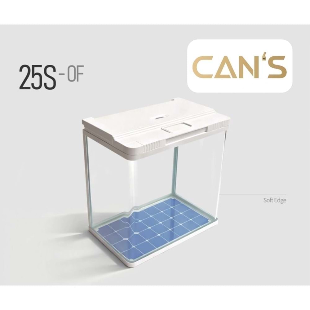Cans Akvaryum 25S-OF-520 50x30x45 cm White/Black