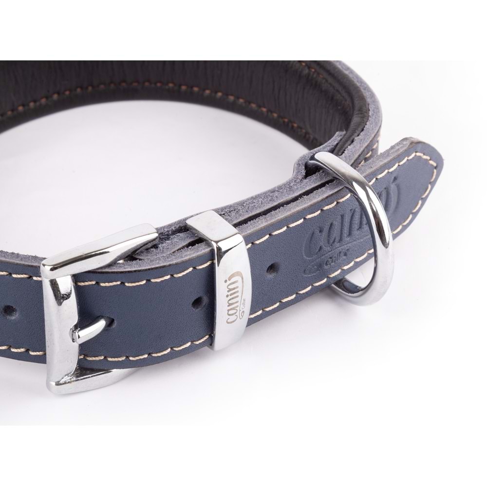 Canini Yağlı Deri Siyah Köpek Tasması 3 Cm 47-56 Cm L