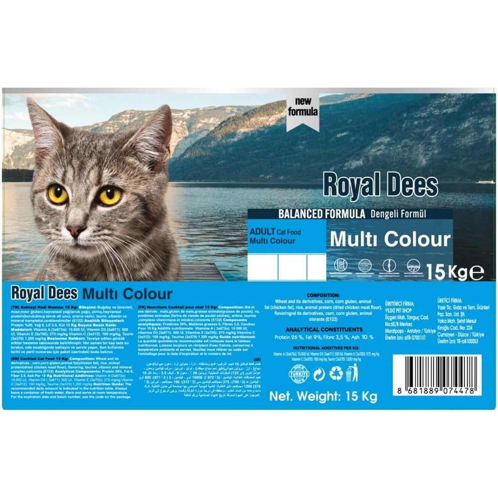 Royal Dees Renkli Yem 15 Kg