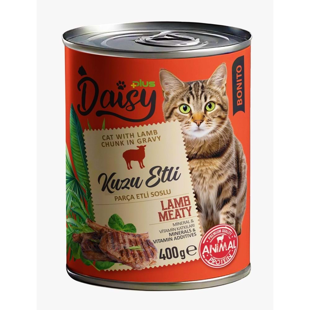 Daisy Plus Bonito Lamb Cat Canned Food 400 Gr X 12 Adet
