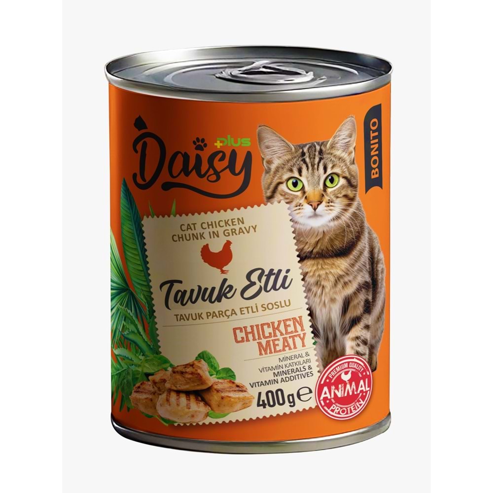 Daisy Plus Bonito Chicken Cat Canned Food 400 Gr X 12 Adet
