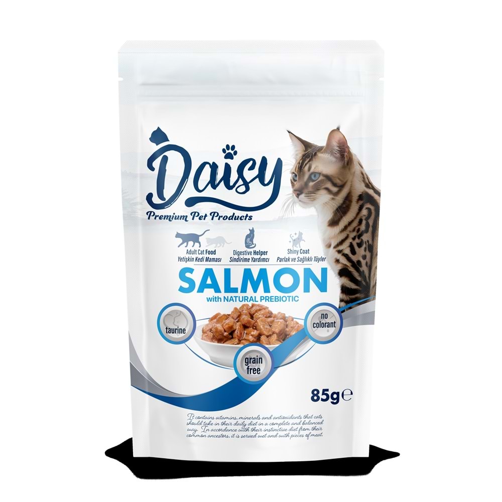 Daisy Somon Etli Jöleli Yetişkin Kedi Maması 85 GR X 24 Adet