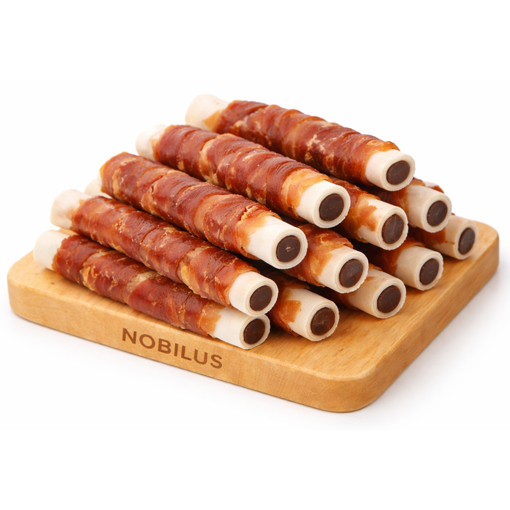 Nobilus Liver Filled Rawhide Twisted with Duck 1 Kg
