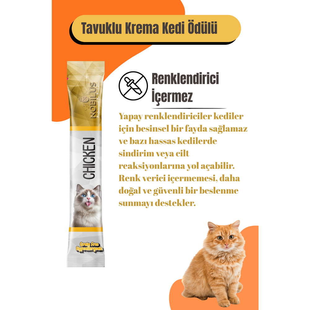 Nobılus Tavuklu Kedi Krema Ödülü 5X15G