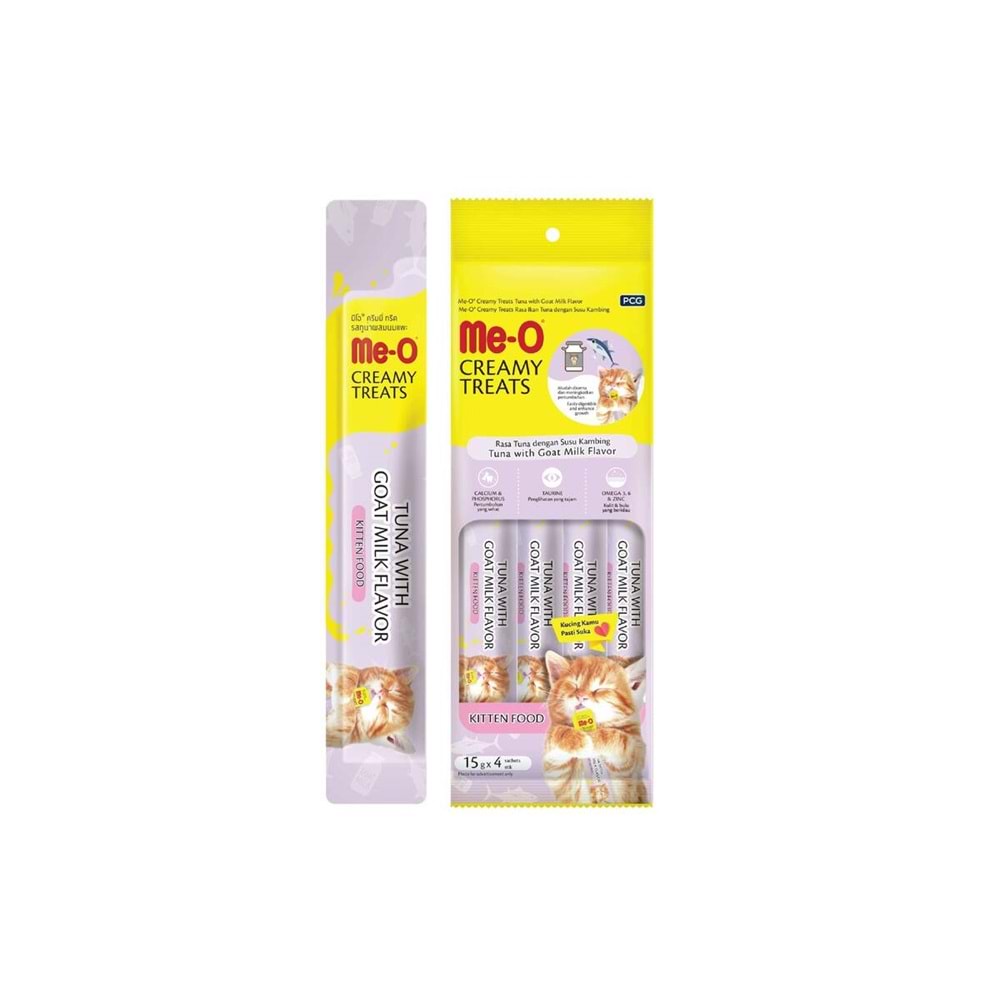 Me-O Creamy Cat Treats Kıtten Kıtten Tuna Wıth Goat Mılk Flavour